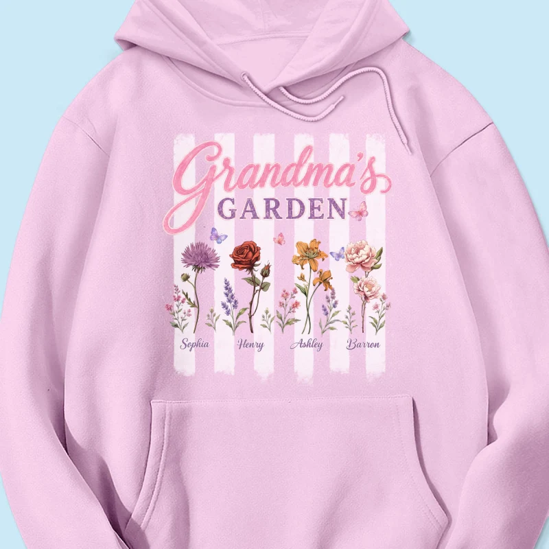 Grandma's Garden Preppy Stripe - Personalized Shirt - Trendy Summer Tee for Grandma - Image 24