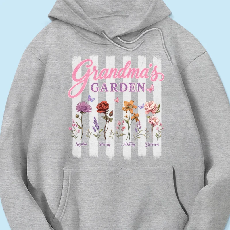 Grandma's Garden Preppy Stripe - Personalized Shirt - Trendy Summer Tee for Grandma - Image 26