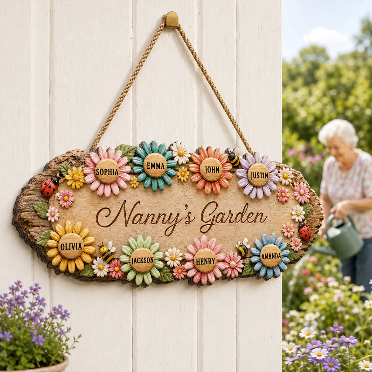 Grandma's Garden - Personalized Wooden Sign - Home Decor for Grandma - Image 5