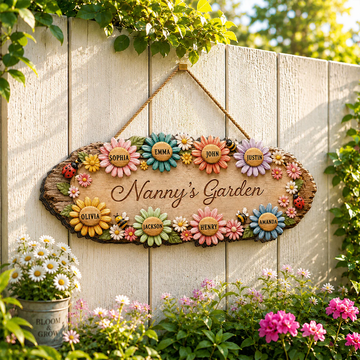 Grandma's Garden - Personalized Wooden Sign - Home Decor for Grandma - Image 6