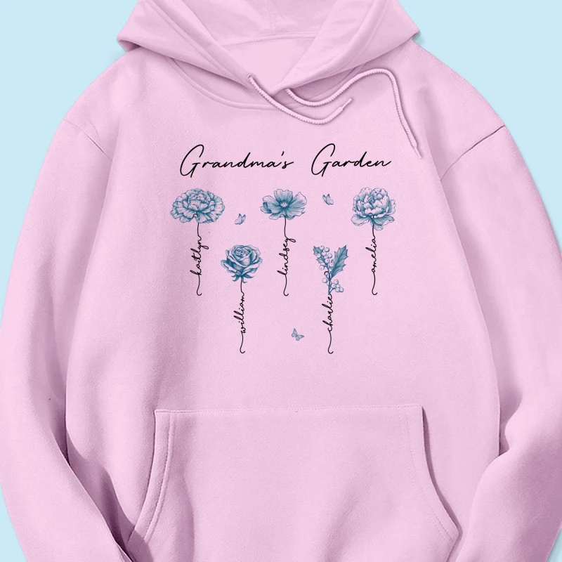 Grandma's Garden Retro Vintage Birthmonth Flowers Personalized Shirt, Grandkids Names Floral Gift for Grandma, Mom - Image 19