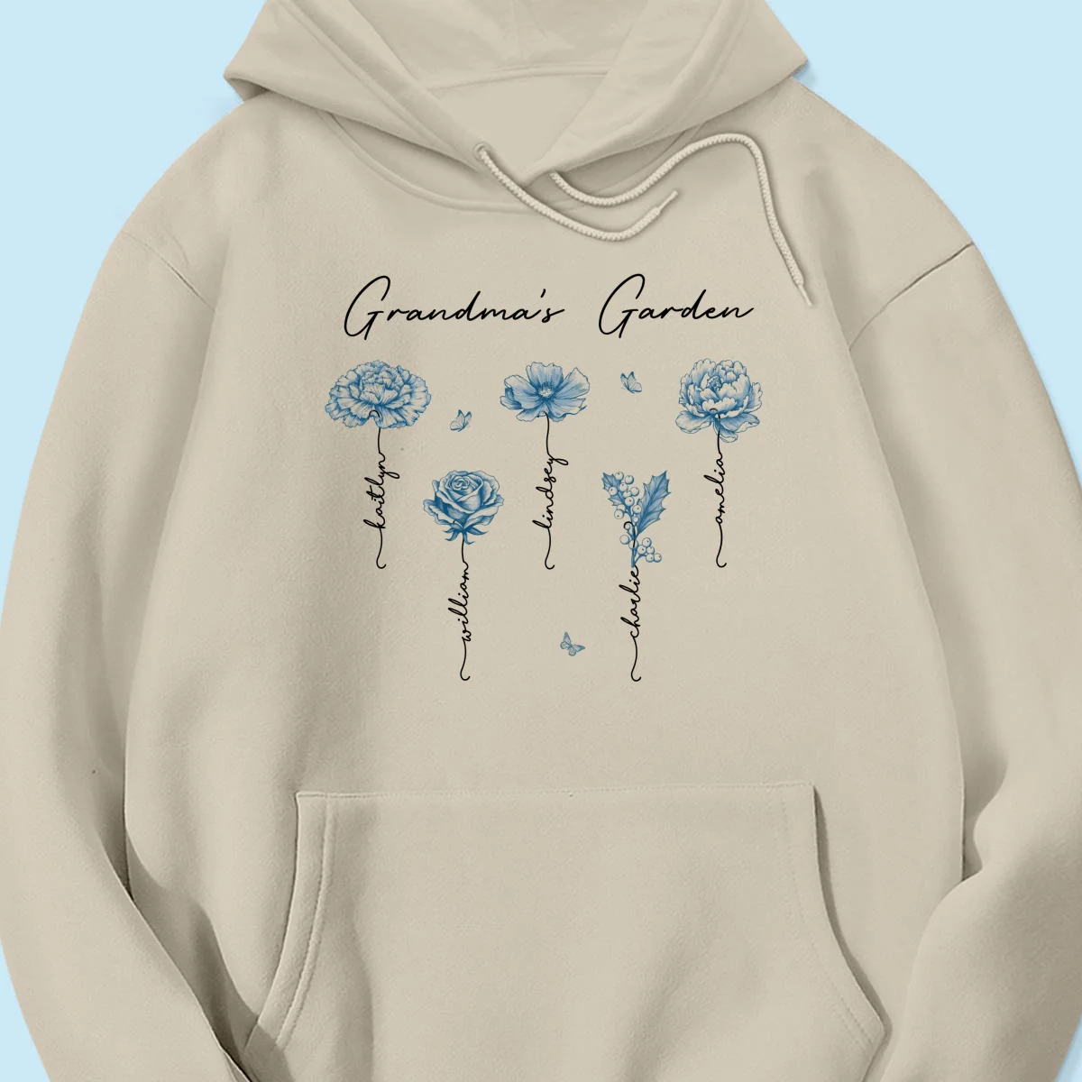 Grandma's Garden Retro Vintage Birthmonth Flowers Personalized Shirt, Grandkids Names Floral Gift for Grandma, Mom - Image 20