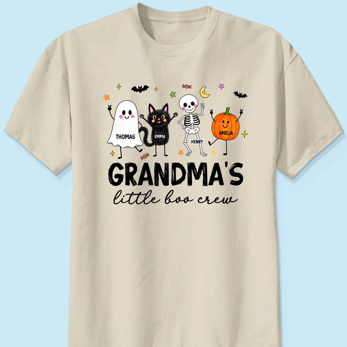 Grandma's Little Boo Crew Funny - Personalized Shirt - Halloween Gift For Grandma, Grandkids - Image 8