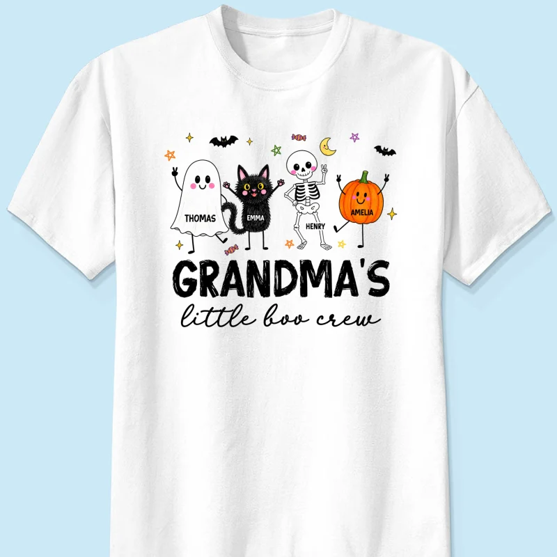 Grandma's Little Boo Crew Funny - Personalized Shirt - Halloween Gift For Grandma, Grandkids - Image 9