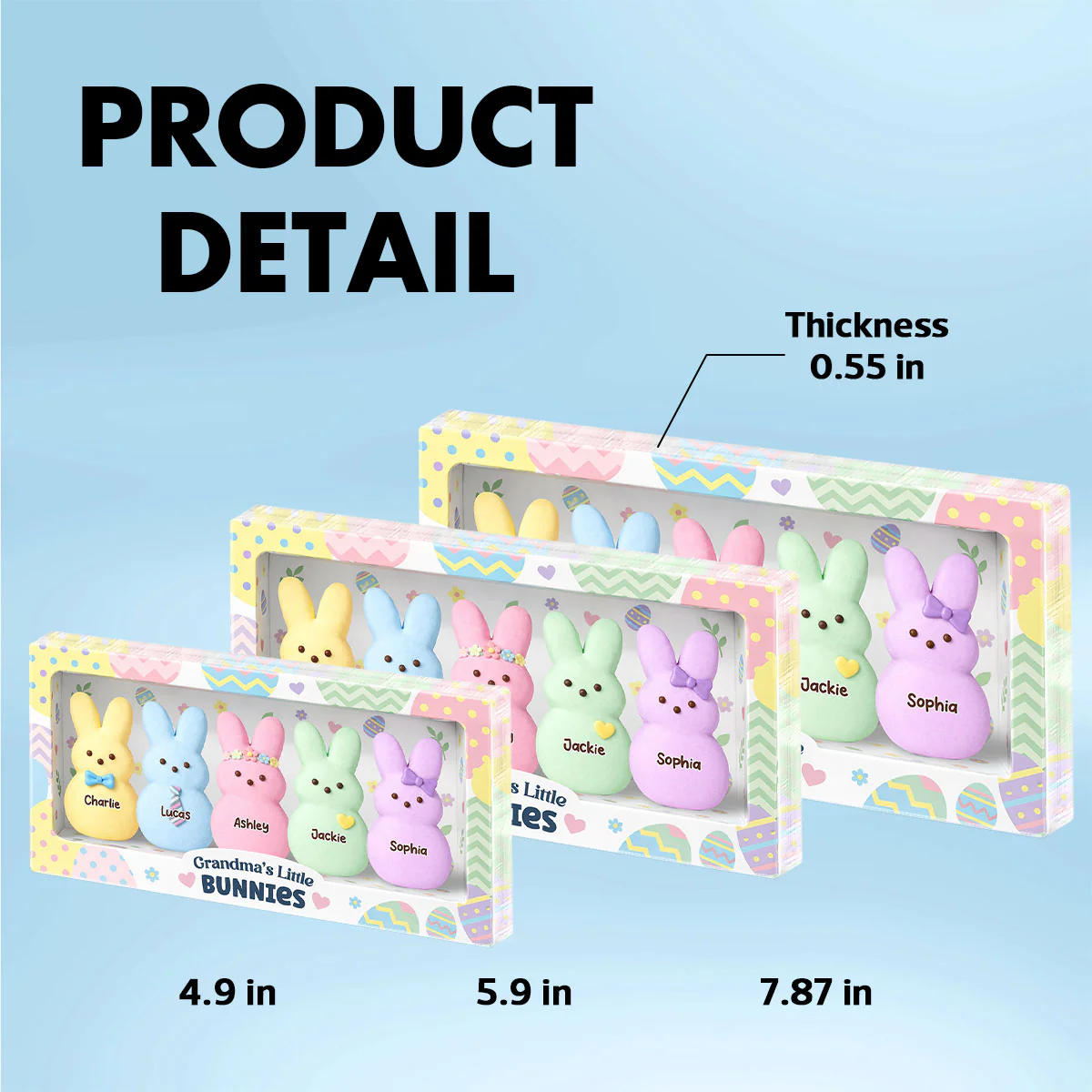 Grandma's Little Bunnies Custom Grandkids Names - Personalized Acrylic Block Plaque - Easter Decor Gift for Grandma, Mom - Image 8