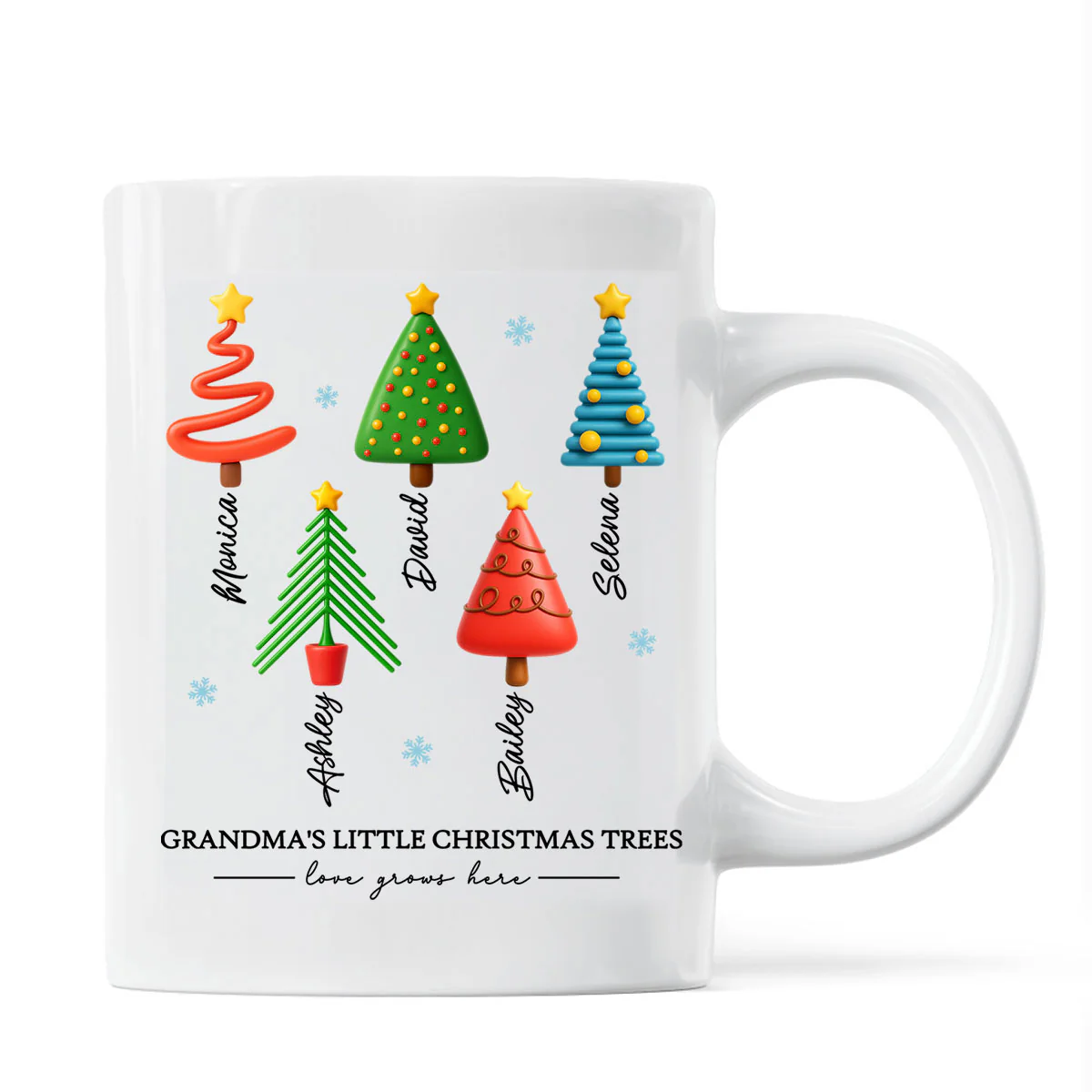 Grandma's Little Christmas Trees - Personalized Mug - Unique Christmas Gift For Grandma, Grandkids, Family - Image 2