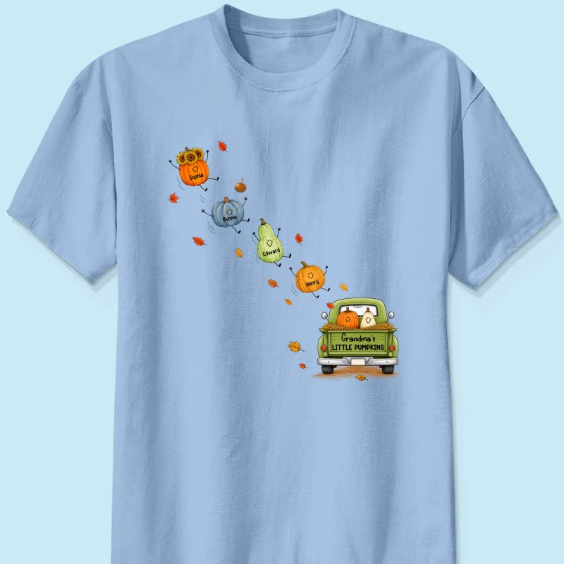 Grandma's Little Cute Pumpkins - Personalized Shirt - Fall Season Cozy Shirt - Image 11