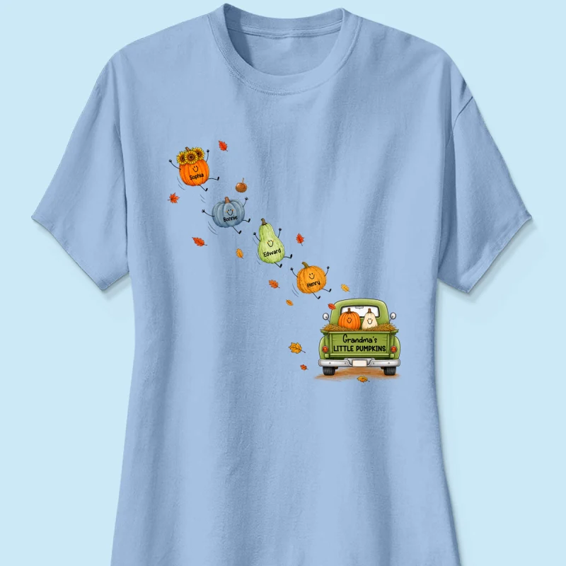Grandma's Little Cute Pumpkins - Personalized Shirt - Fall Season Cozy Shirt - Image 15