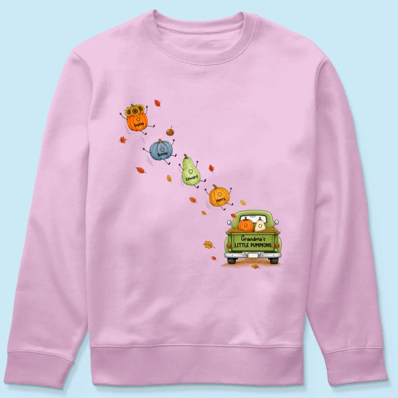 Grandma's Little Cute Pumpkins - Personalized Shirt - Fall Season Cozy Shirt - Image 18