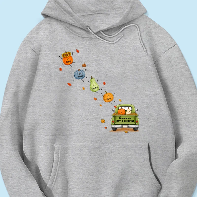 Grandma's Little Cute Pumpkins - Personalized Shirt - Fall Season Cozy Shirt - Image 21