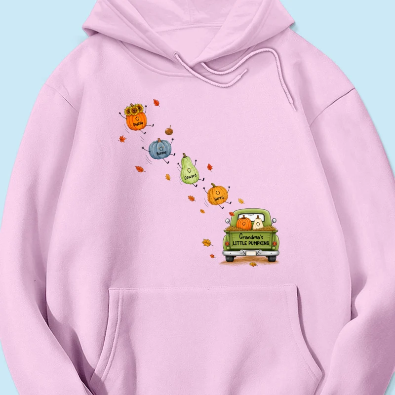 Grandma's Little Cute Pumpkins - Personalized Shirt - Fall Season Cozy Shirt - Image 22