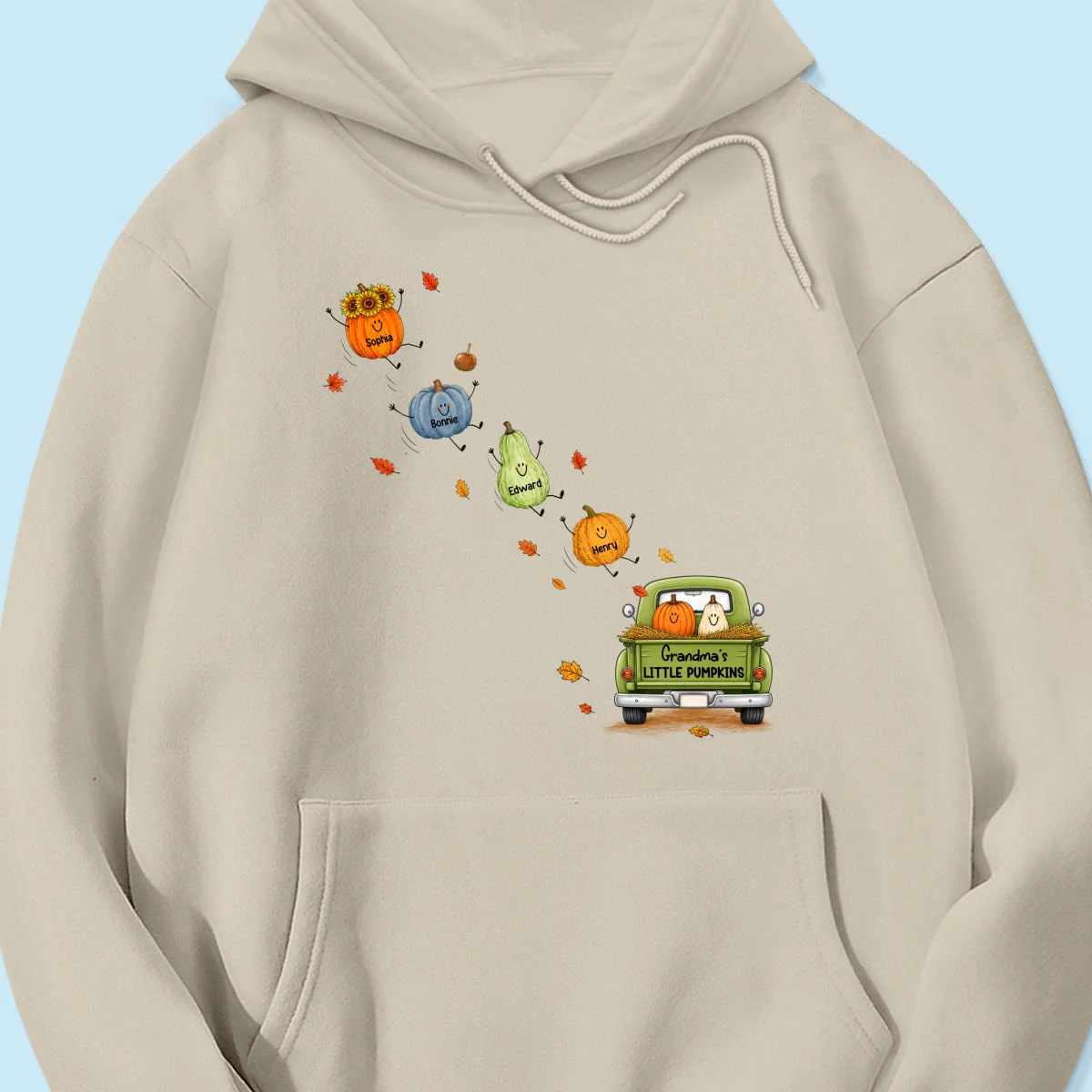 Grandma's Little Cute Pumpkins - Personalized Shirt - Fall Season Cozy Shirt - Image 24