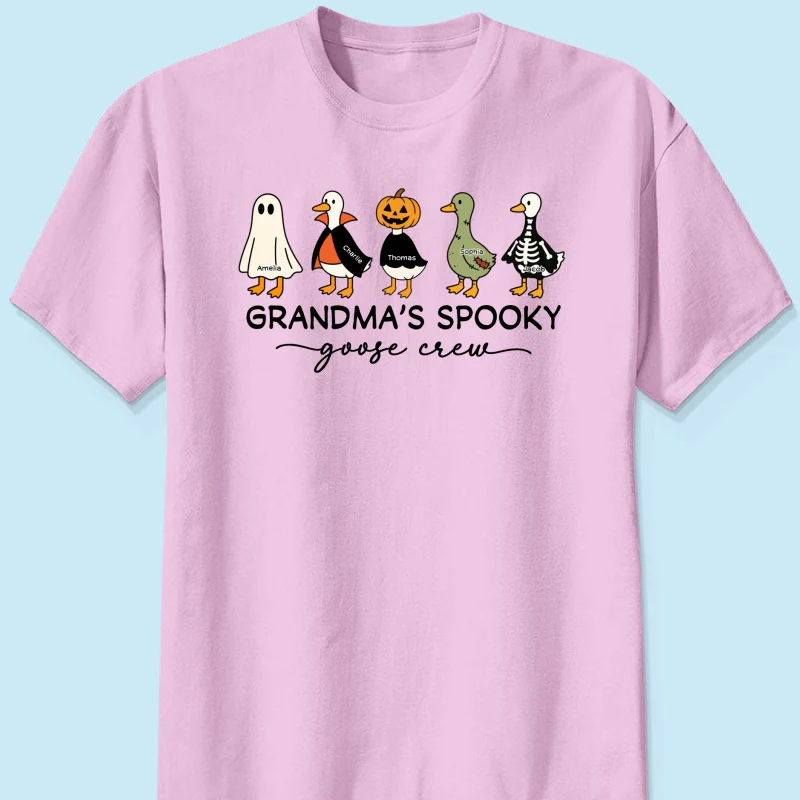 Grandma's Little Goose Crew - Personalized Shirt - Halloween Gift For Grandma, Grandkids - Image 12