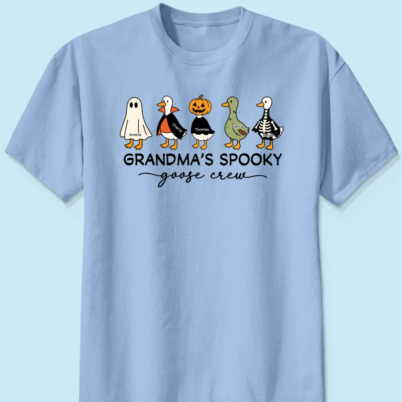 Grandma's Little Goose Crew - Personalized Shirt - Halloween Gift For Grandma, Grandkids - Image 13