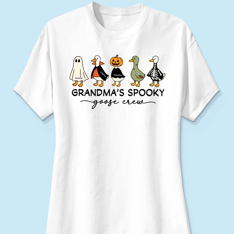 Grandma's Little Goose Crew - Personalized Shirt - Halloween Gift For Grandma, Grandkids - Image 14