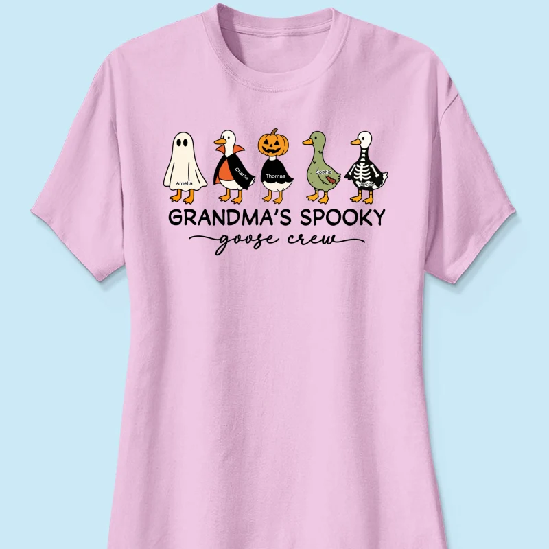 Grandma's Little Goose Crew - Personalized Shirt - Halloween Gift For Grandma, Grandkids - Image 16