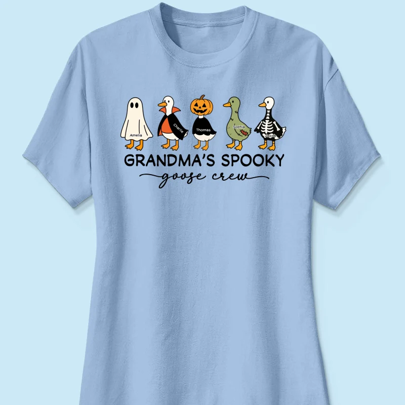 Grandma's Little Goose Crew - Personalized Shirt - Halloween Gift For Grandma, Grandkids - Image 17