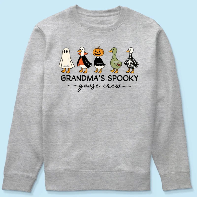 Grandma's Little Goose Crew - Personalized Shirt - Halloween Gift For Grandma, Grandkids - Image 19