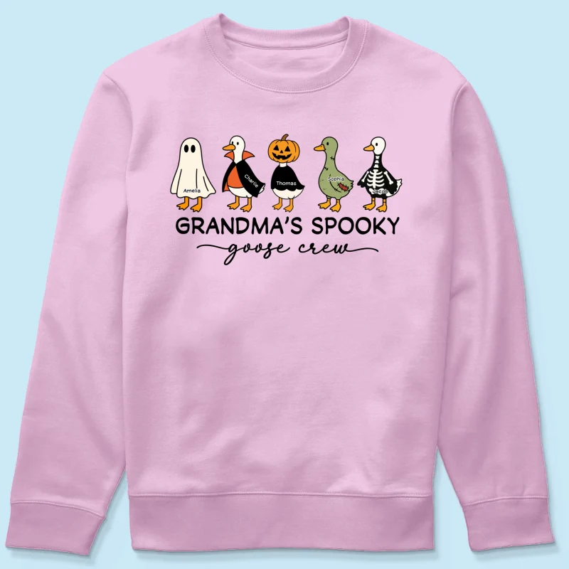 Grandma's Little Goose Crew - Personalized Shirt - Halloween Gift For Grandma, Grandkids - Image 20