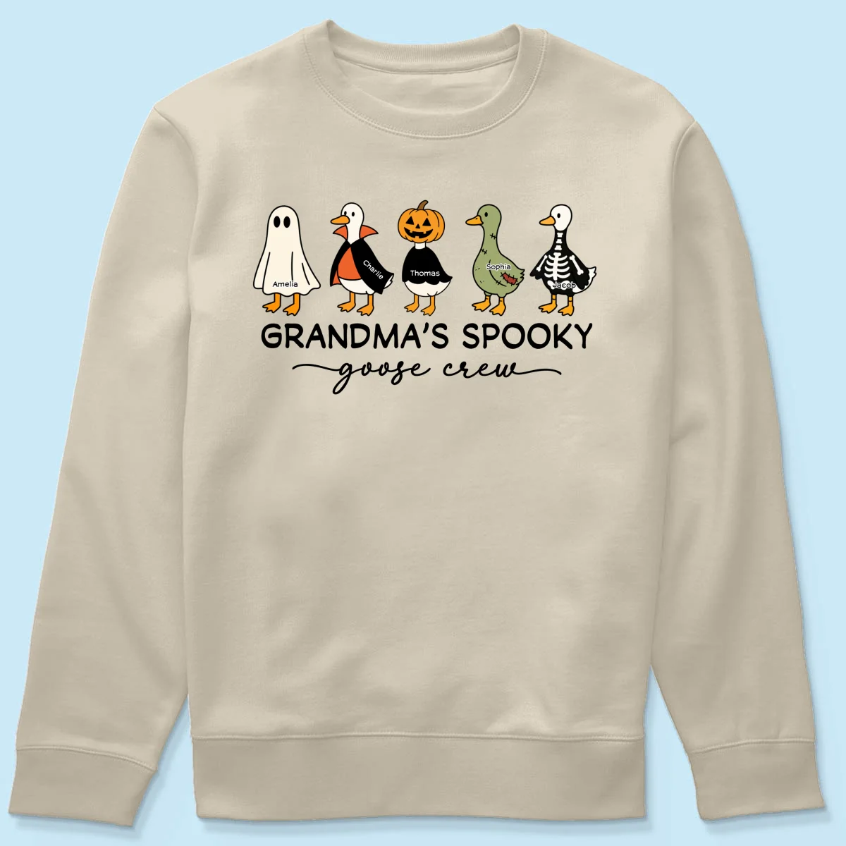 Grandma's Little Goose Crew - Personalized Shirt - Halloween Gift For Grandma, Grandkids - Image 21