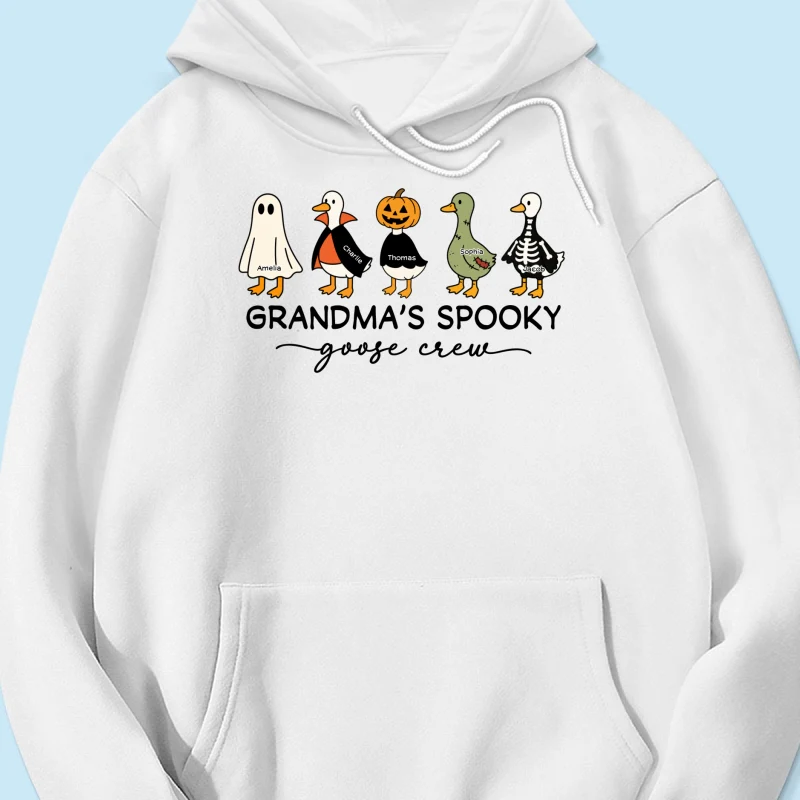Grandma's Little Goose Crew - Personalized Shirt - Halloween Gift For Grandma, Grandkids - Image 22