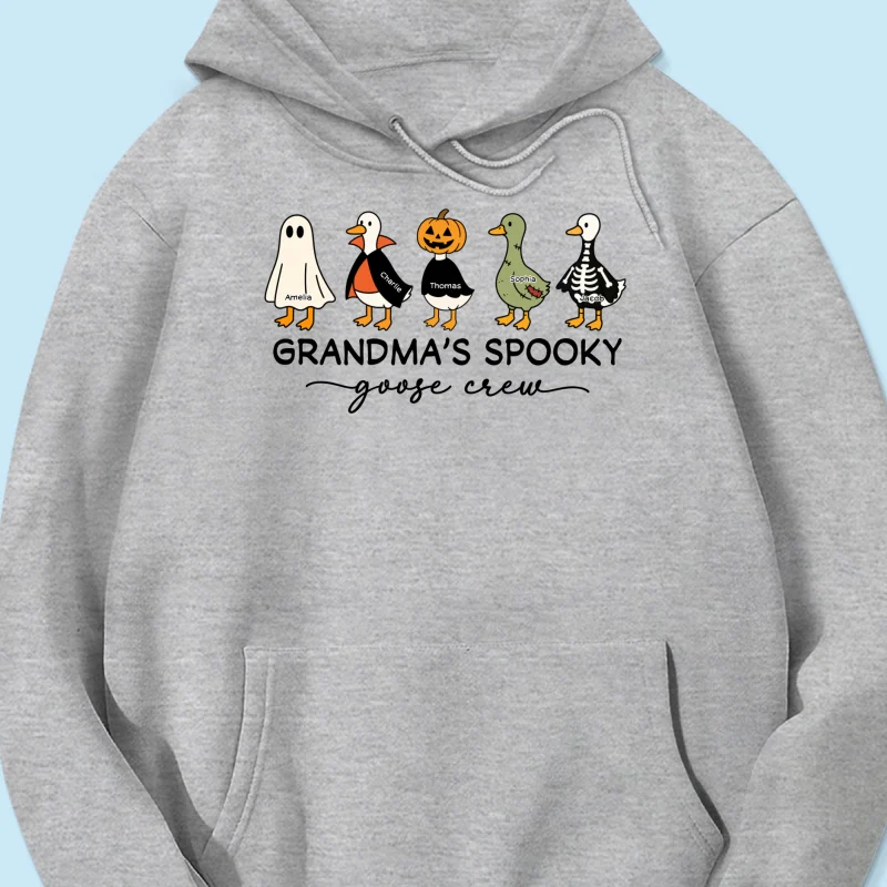 Grandma's Little Goose Crew - Personalized Shirt - Halloween Gift For Grandma, Grandkids - Image 23
