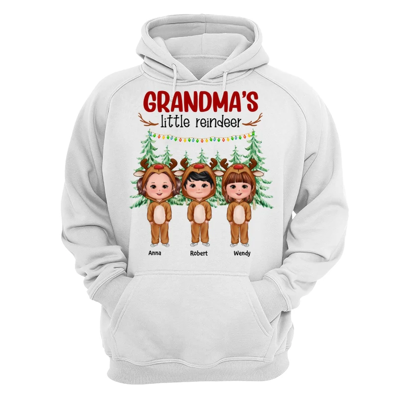 Grandma‘s Little Reindeer Doll Kids Christmas Personalized Shirt - Image 13