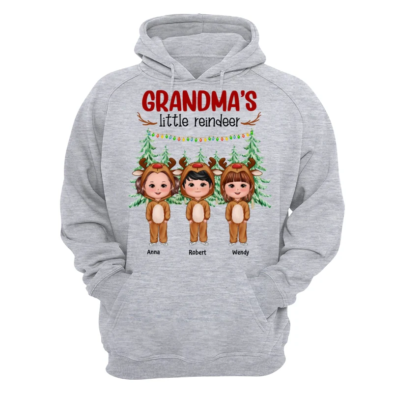 Grandma‘s Little Reindeer Doll Kids Christmas Personalized Shirt - Image 14