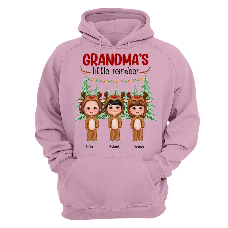 Grandma‘s Little Reindeer Doll Kids Christmas Personalized Shirt - Image 15