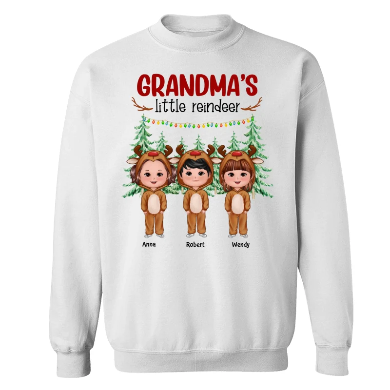 Grandma‘s Little Reindeer Doll Kids Christmas Personalized Shirt - Image 17