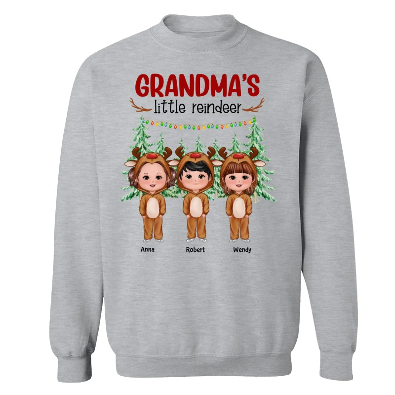 Grandma‘s Little Reindeer Doll Kids Christmas Personalized Shirt - Image 18