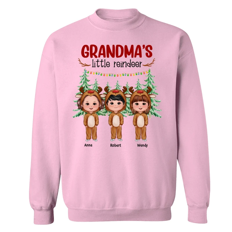 Grandma‘s Little Reindeer Doll Kids Christmas Personalized Shirt - Image 19