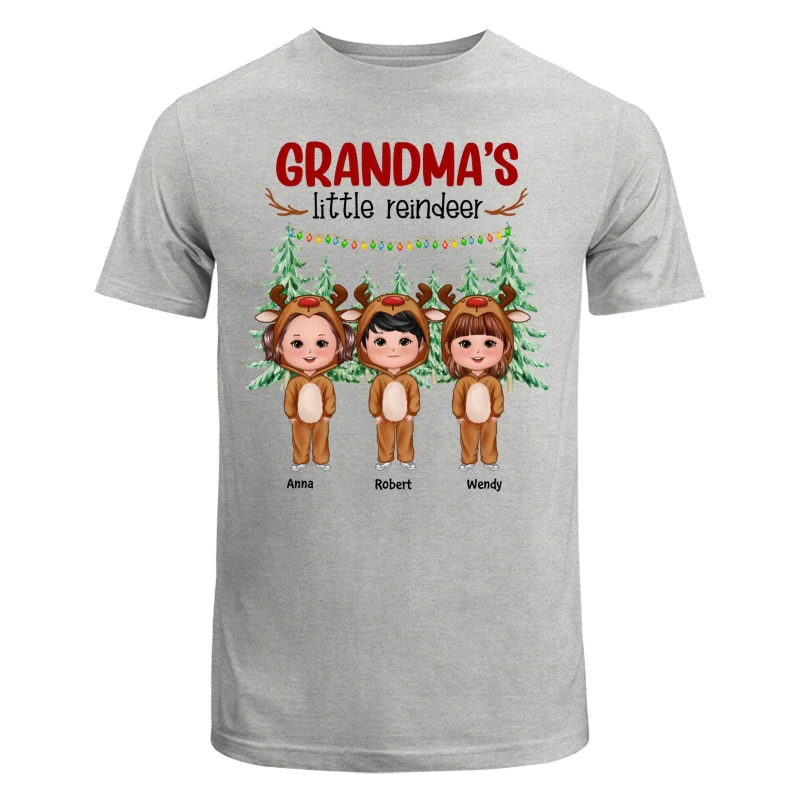 Grandma‘s Little Reindeer Doll Kids Christmas Personalized Shirt - Image 6