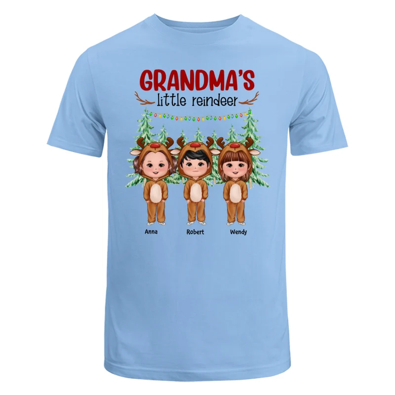 Grandma‘s Little Reindeer Doll Kids Christmas Personalized Shirt - Image 8