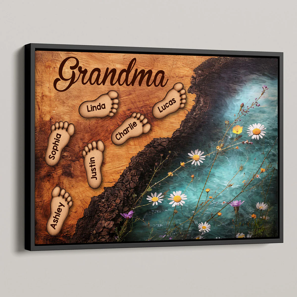 Grandma's Little Steps - Personalized Poster - Gift For Grandma - Image 2