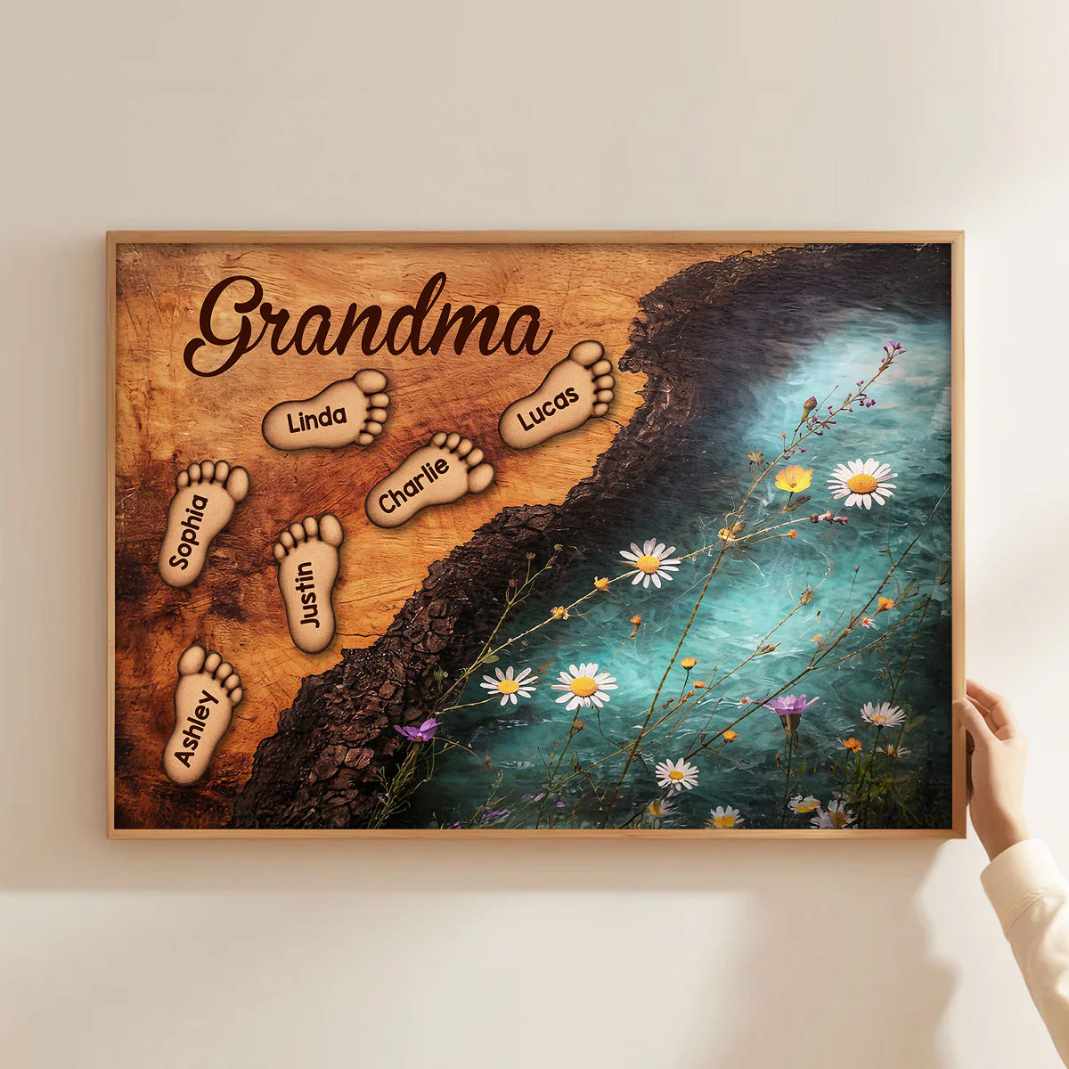 Grandma's Little Steps - Personalized Poster - Gift For Grandma - Image 3