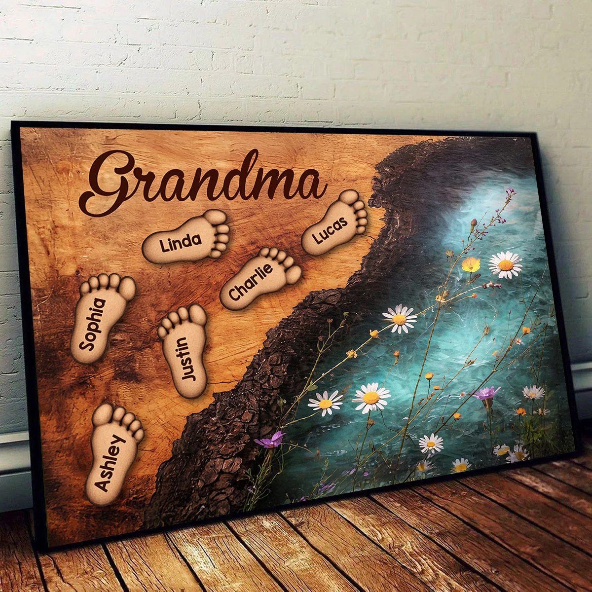 Grandma's Little Steps - Personalized Poster - Gift For Grandma - Image 4