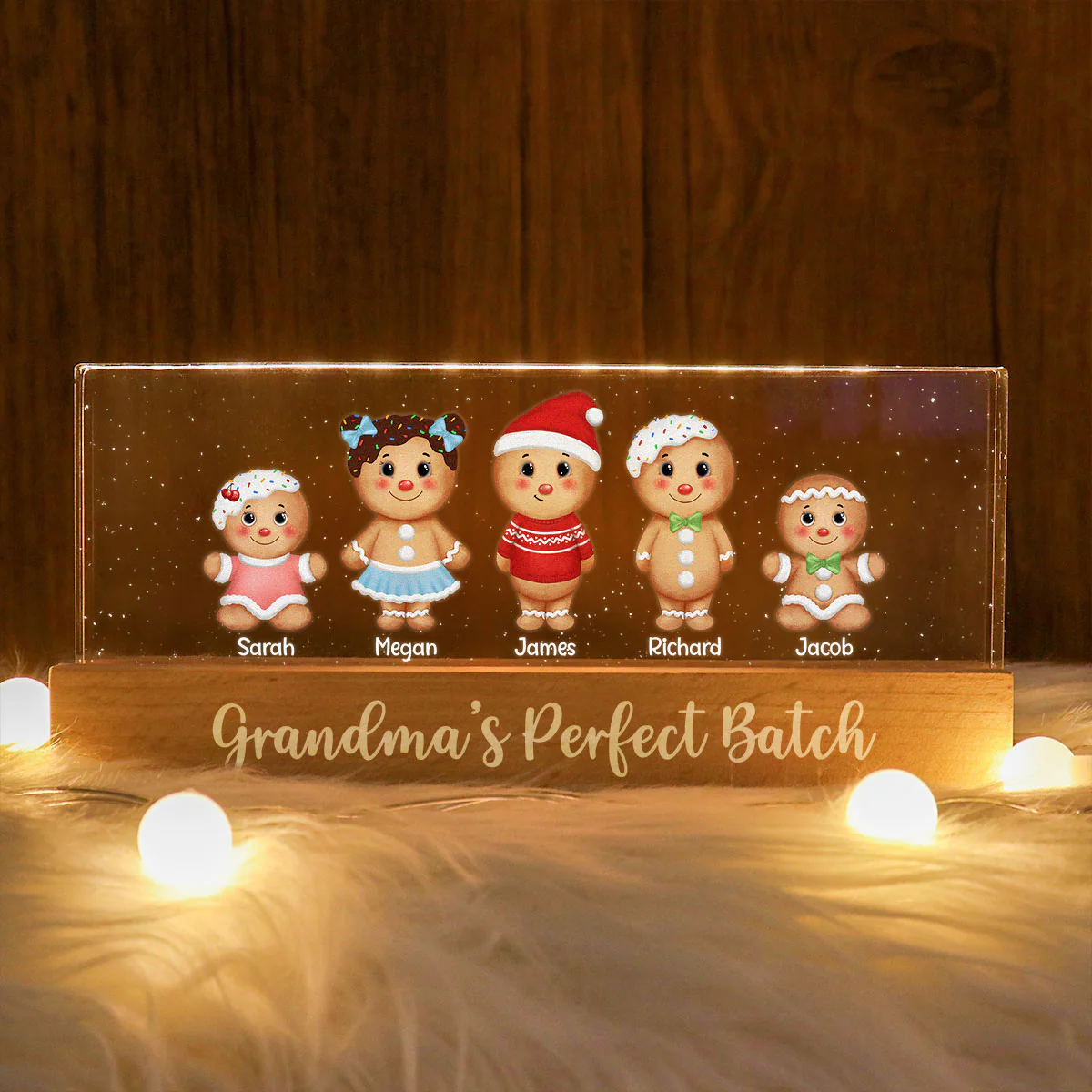 Grandma's Perfect Batch Acrylic LED Night Light, Personalized Christmas Gift For Grandmothers - Image 3