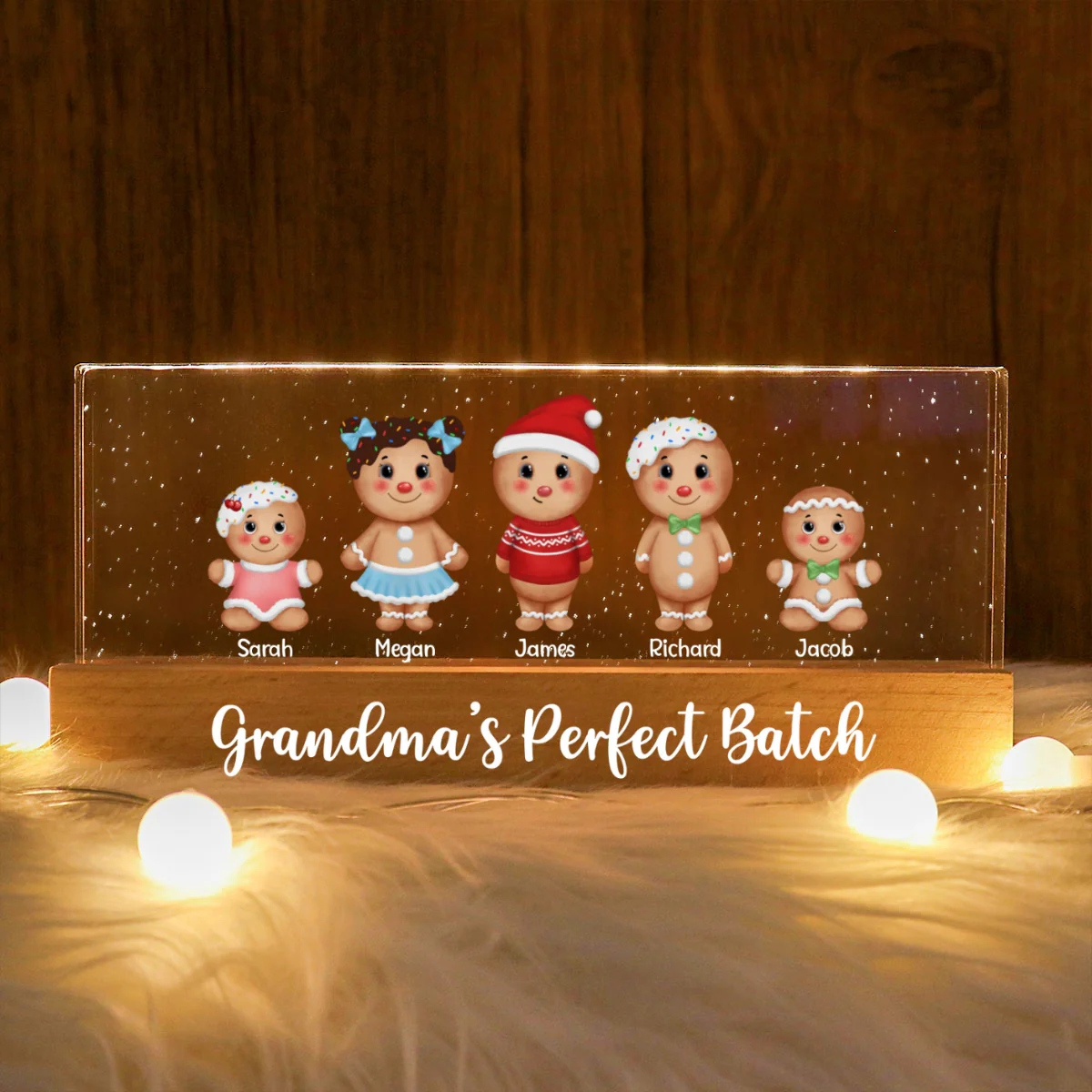 Grandma's Perfect Batch Acrylic LED Night Light, Personalized Christmas Gift For Grandmothers - Image 7