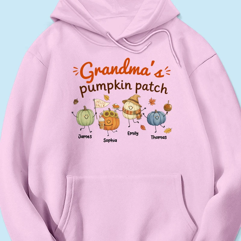 Grandma's Pumpkin Patch Cute Characters - Personalized Shirt - Fall Season Shirt For Grandma, Mom - Image 26