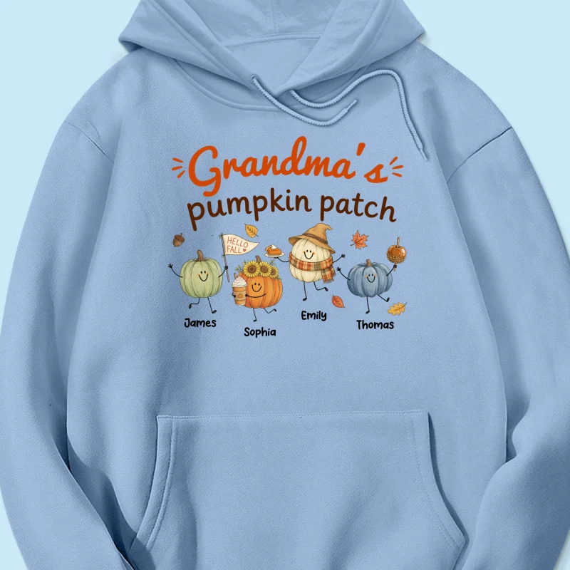 Grandma's Pumpkin Patch Cute Characters - Personalized Shirt - Fall Season Shirt For Grandma, Mom - Image 27
