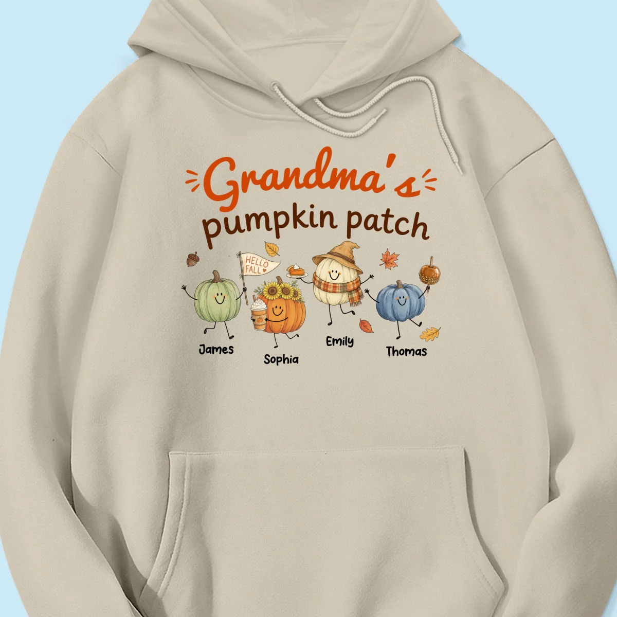 Grandma's Pumpkin Patch Cute Characters - Personalized Shirt - Fall Season Shirt For Grandma, Mom - Image 28