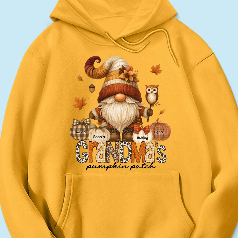 Grandma's Pumpkin Patch Cute Fall Gnome Personalized Sweatshirt, Cozy Fall Shirt for Grandma, Mom - Image 56
