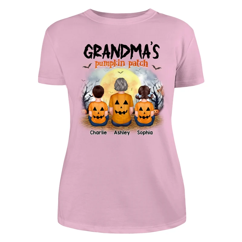 Grandma‘s Pumpkin Patch Halloween Personalized Shirt - Image 11