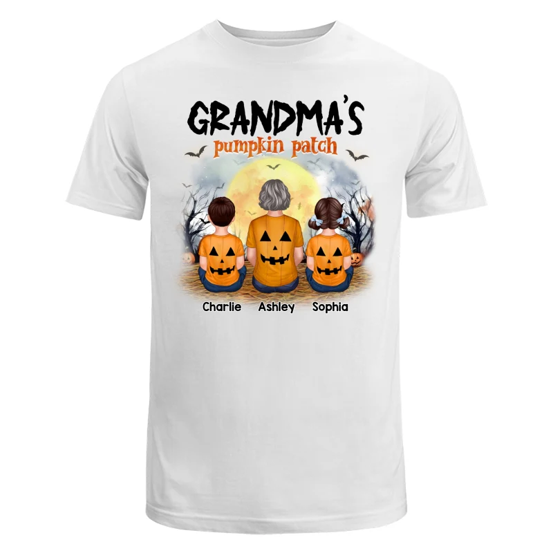 Grandma‘s Pumpkin Patch Halloween Personalized Shirt - Image 5