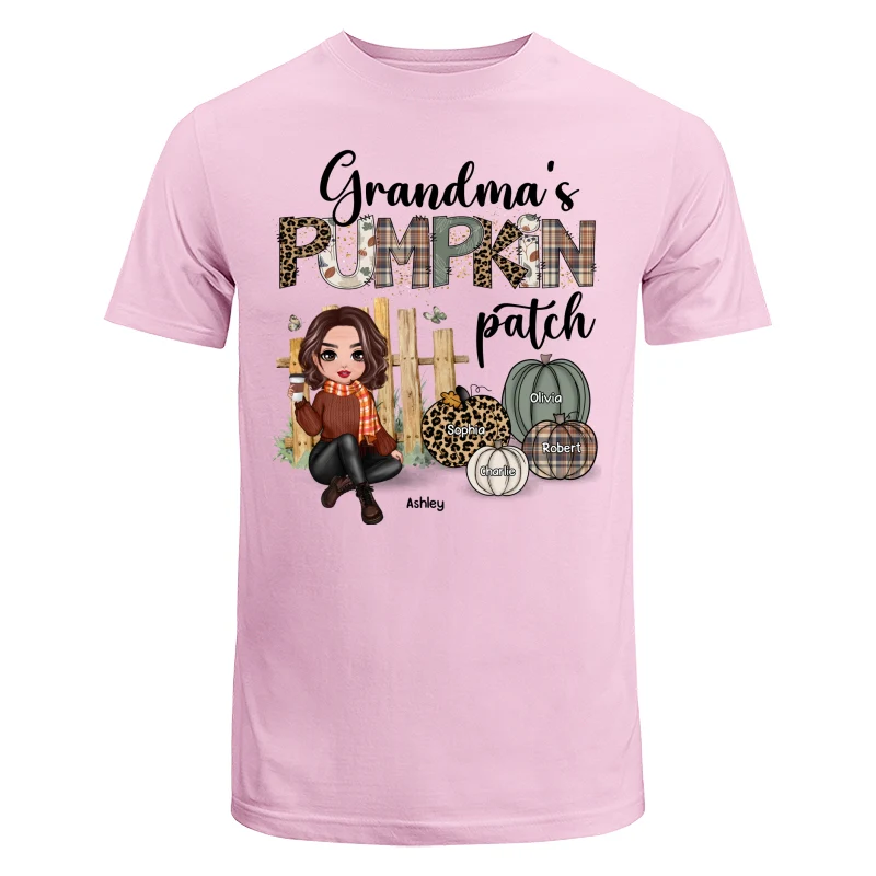 Grandma‘s Pumpkin Patch Patterns Personalized Shirt - Image 7