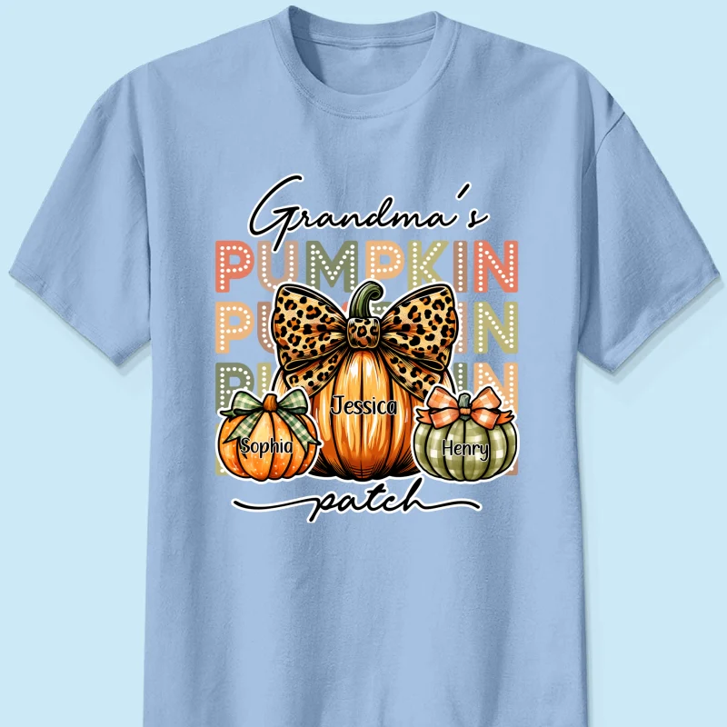 Grandma's Pumpkin Patch Retro Style Personalized Shirt - Image 10