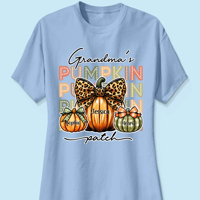 Grandma's Pumpkin Patch Retro Style Personalized Shirt - Image 14
