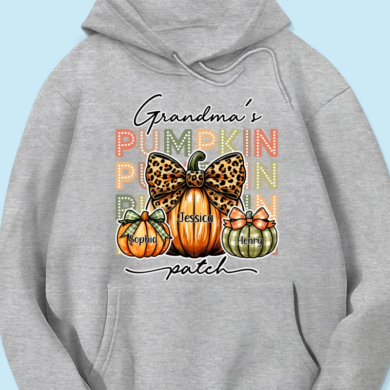 Grandma's Pumpkin Patch Retro Style Personalized Shirt - Image 16