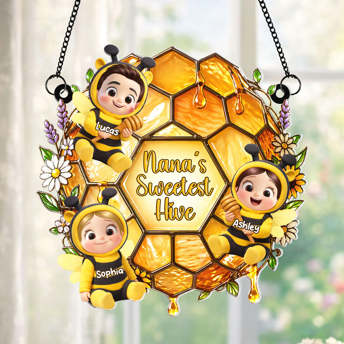 Grandma's Sweetest Hive - Personalized Suncatcher - Mother's Day Gift for Grandma, Mom, Wife - Image 2